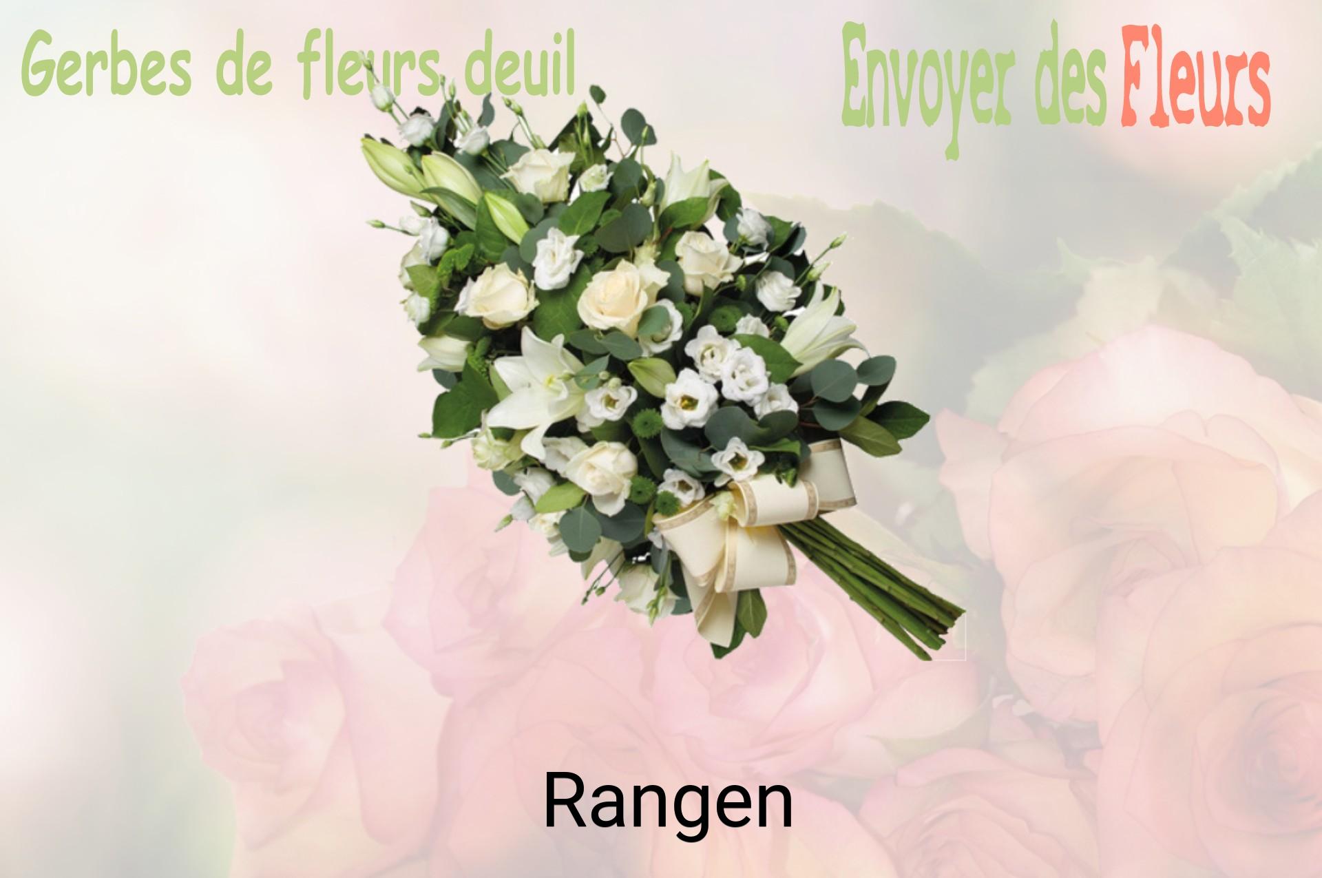 Gerbe de fleurs de deuil livrée à Rangen